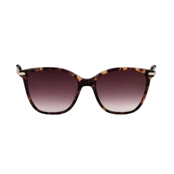 NEW Longchamp Havana Sunglasses Cay Eye Tortoise & Gold (LCXX045) - Picture 3 of 5